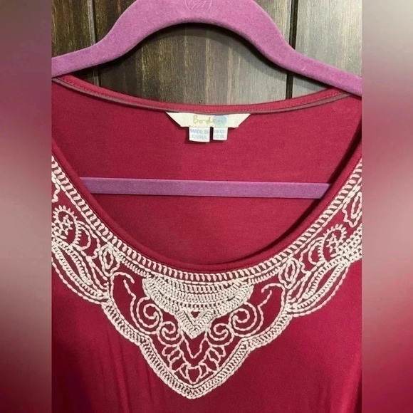 BODEN Faye Dress Jersey Knit Stretch Midi Long 3/4 Sleeve Embroidered. Size:8L - Picture 9 of 13